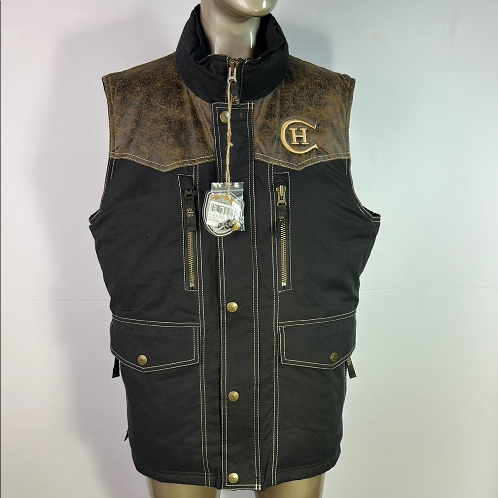 STS Ranchwesr Jacket NWT Black and Brown Vest